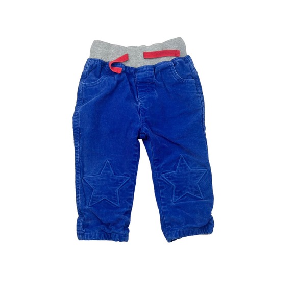 Baby Boden Blue Corduroy Pants with Gray Waistband - Picture 1 of 5